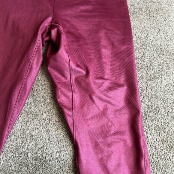 Wild Fable Faux Leather Jumpsuit, Burgundy, Size Large - Picture 7 of 13